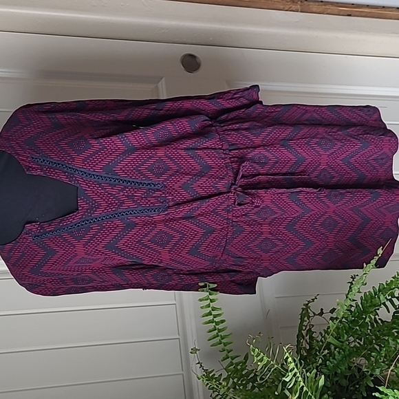 Skies Are Blue Chevron POCKETS Tunic S - Picture 1 of 7